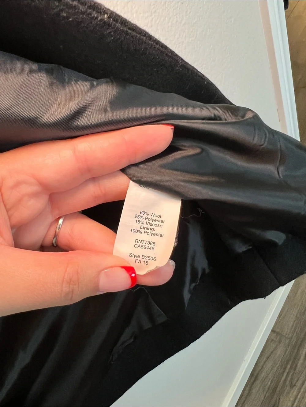 J.Crew Black Wool Blend Funnel Neck Cocoon Coat Womens Size 0 NWOT - Picture 2 of 8
